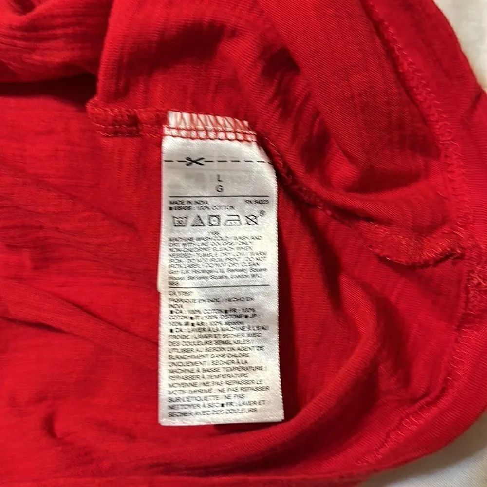 GAP L Clubhouse Modern Red LIVED-IN RODE’ “LIVE TO ROW ROW TO LIVE” Short Sl Tee - Picture 10 of 10